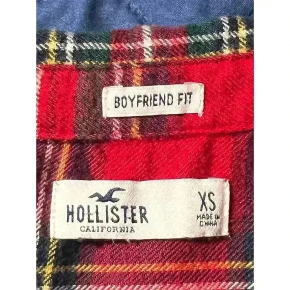 Hollister‎ Long Sleeve Flannel Red & Blue XS - Picture 4 of 4
